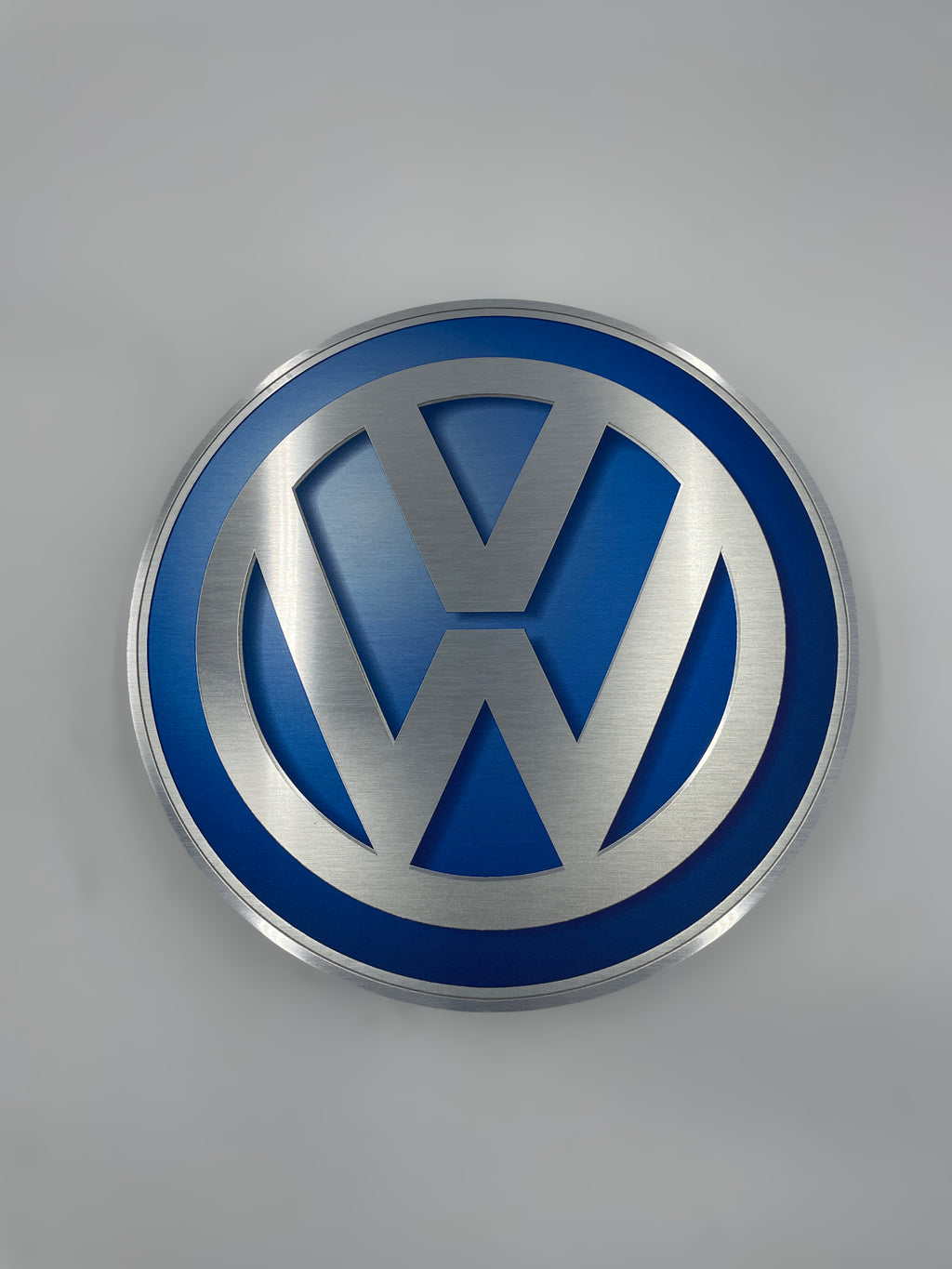 Reclamebord Volkswagen rond logo embleem, aluminium, 40x40cm