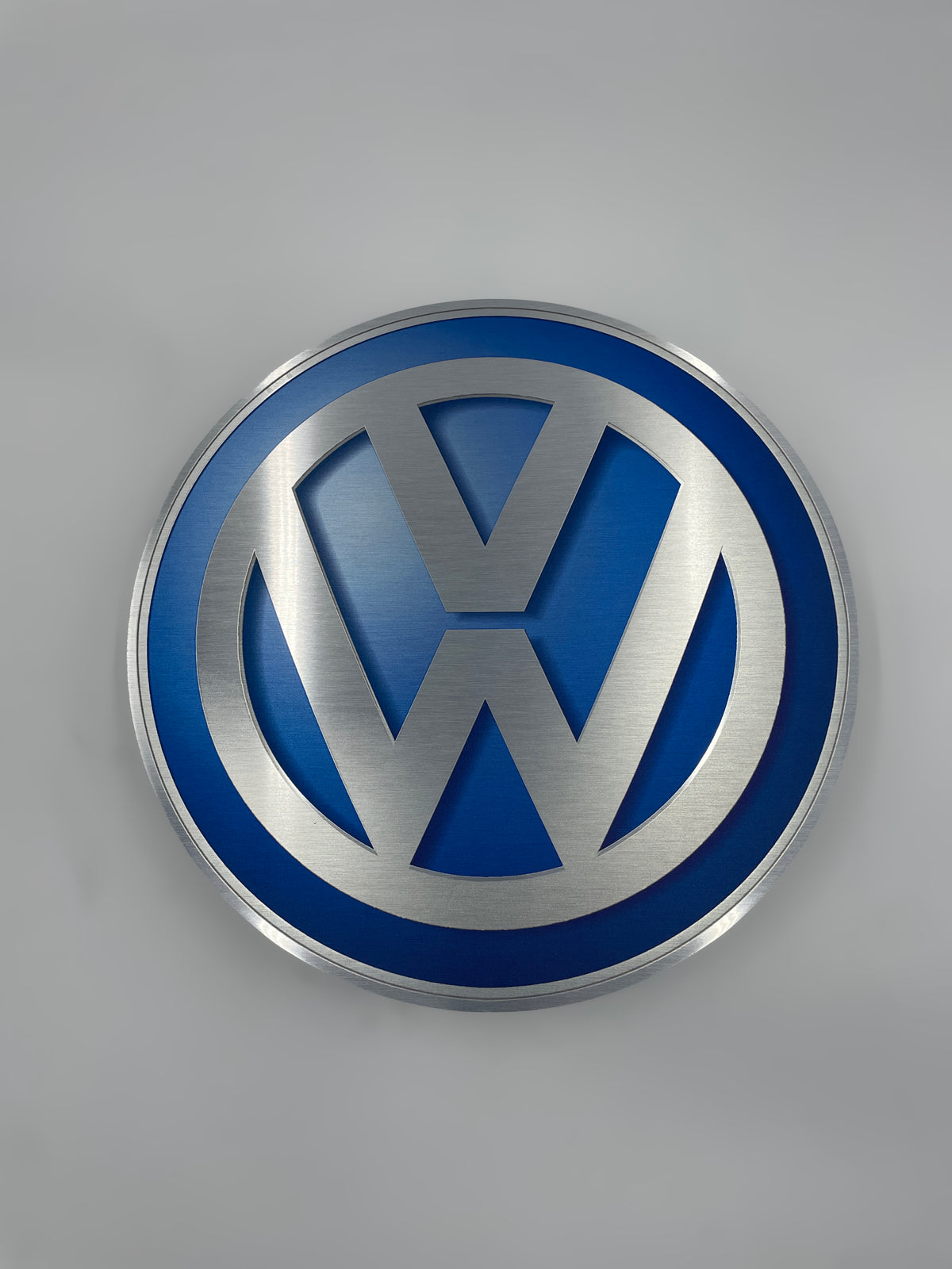 Reclamebord Volkswagen rond logo embleem, aluminium, 40x40cm