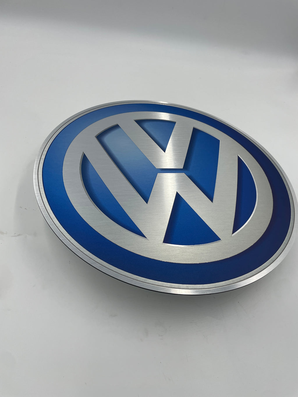Reclamebord Volkswagen rond logo embleem, aluminium, 40x40cm
