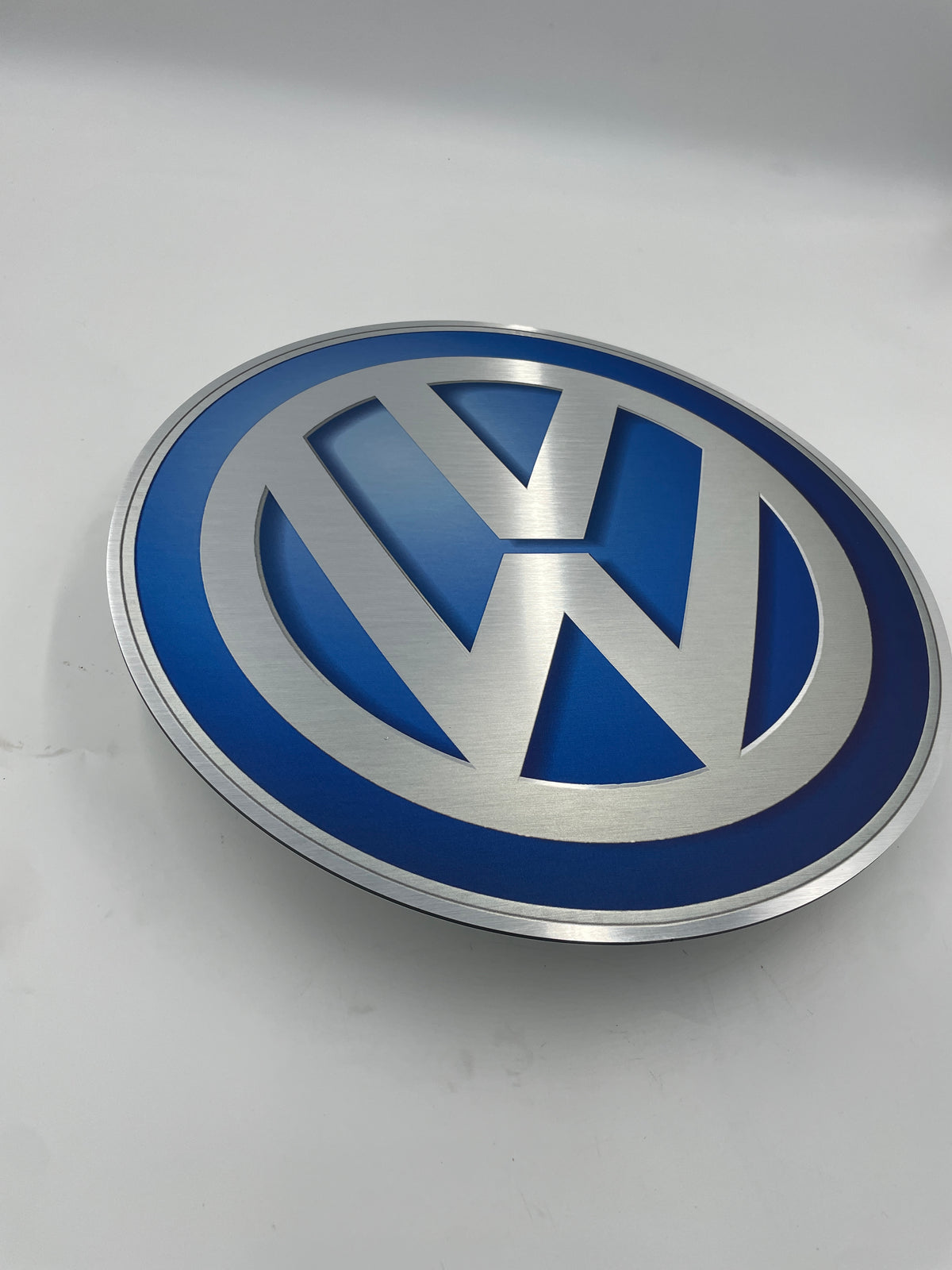 Reclamebord Volkswagen rond logo embleem, aluminium, 40x40cm