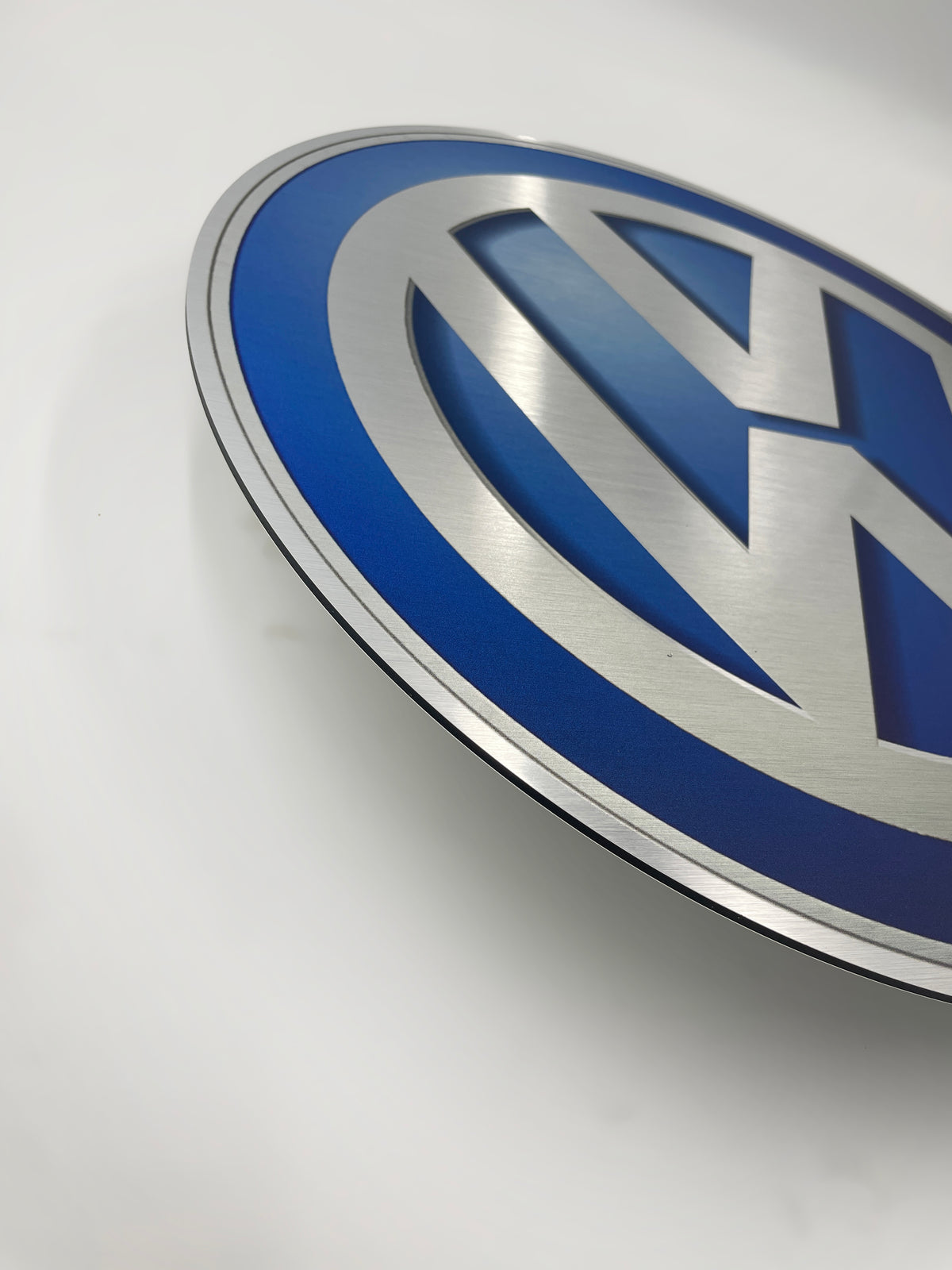 Reclamebord Volkswagen rond logo embleem, aluminium, 40x40cm