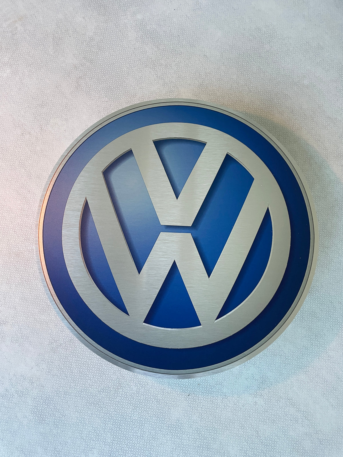 Reclamebord Volkswagen rond logo embleem, aluminium, 40x40cm