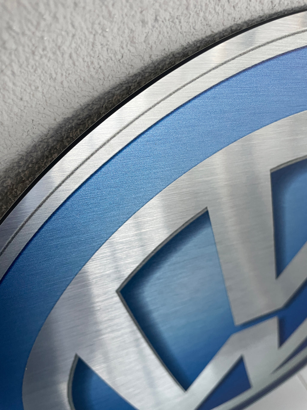 Reclamebord Volkswagen rond logo embleem, aluminium, 40x40cm