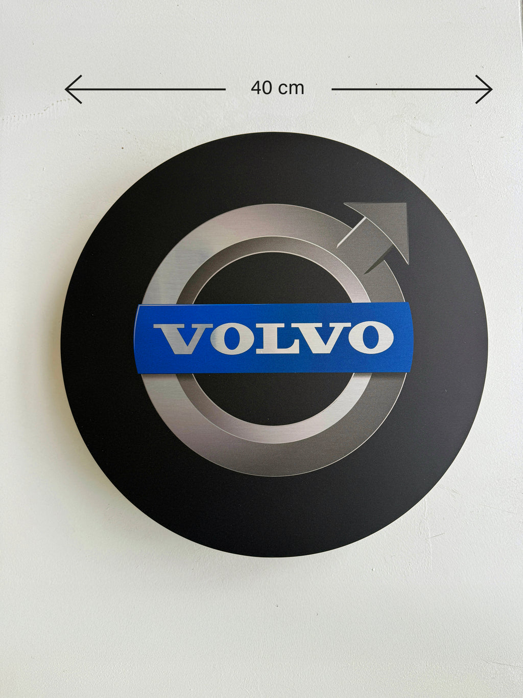 Reclamebord Volvo logo embleem 40x40cm aluminium