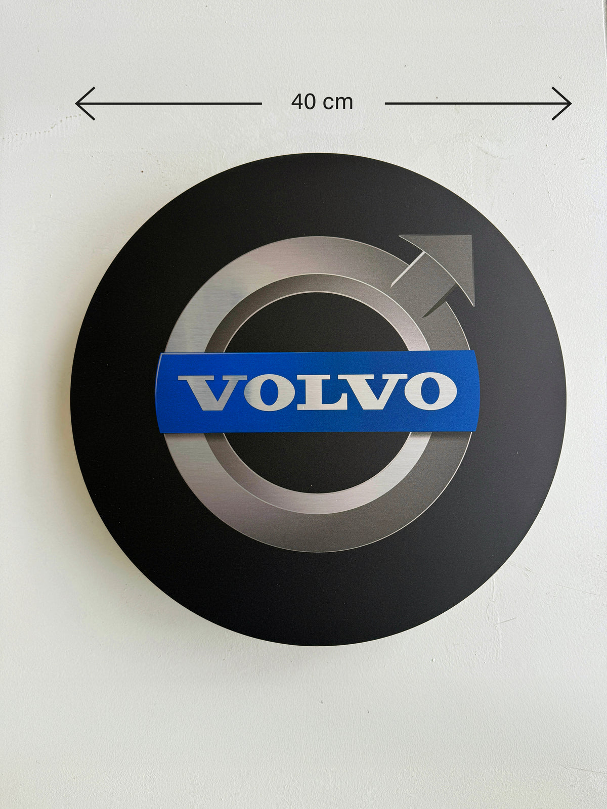 Reclamebord Volvo logo embleem 40x40cm aluminium