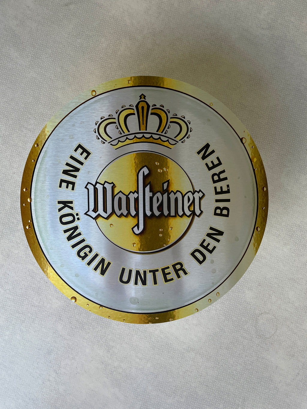 Warsteiner Reclamebord – Aluminium Logo Bord 40x40 cm