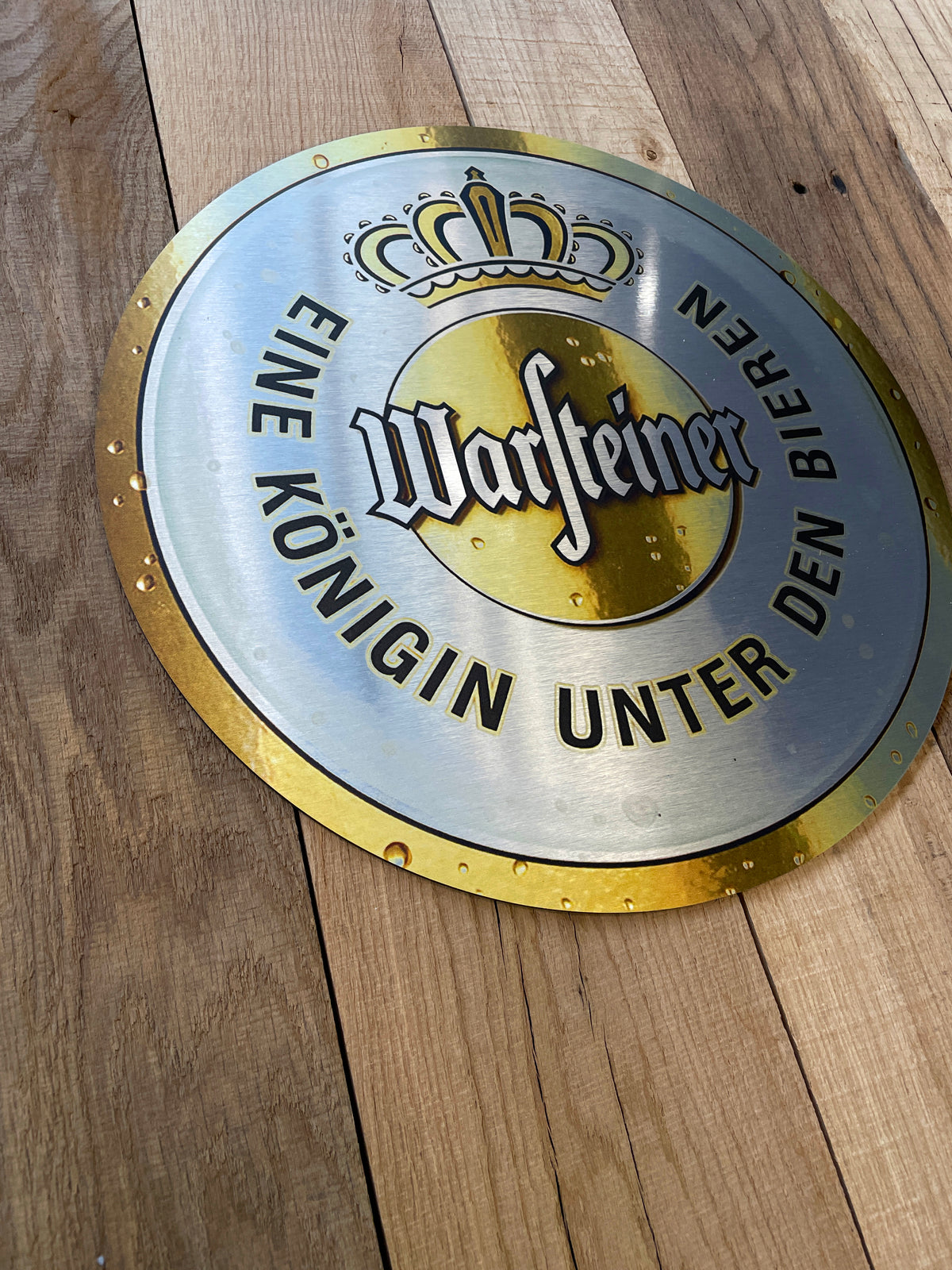 Warsteiner Reclamebord – Aluminium Logo Bord 40x40 cm
