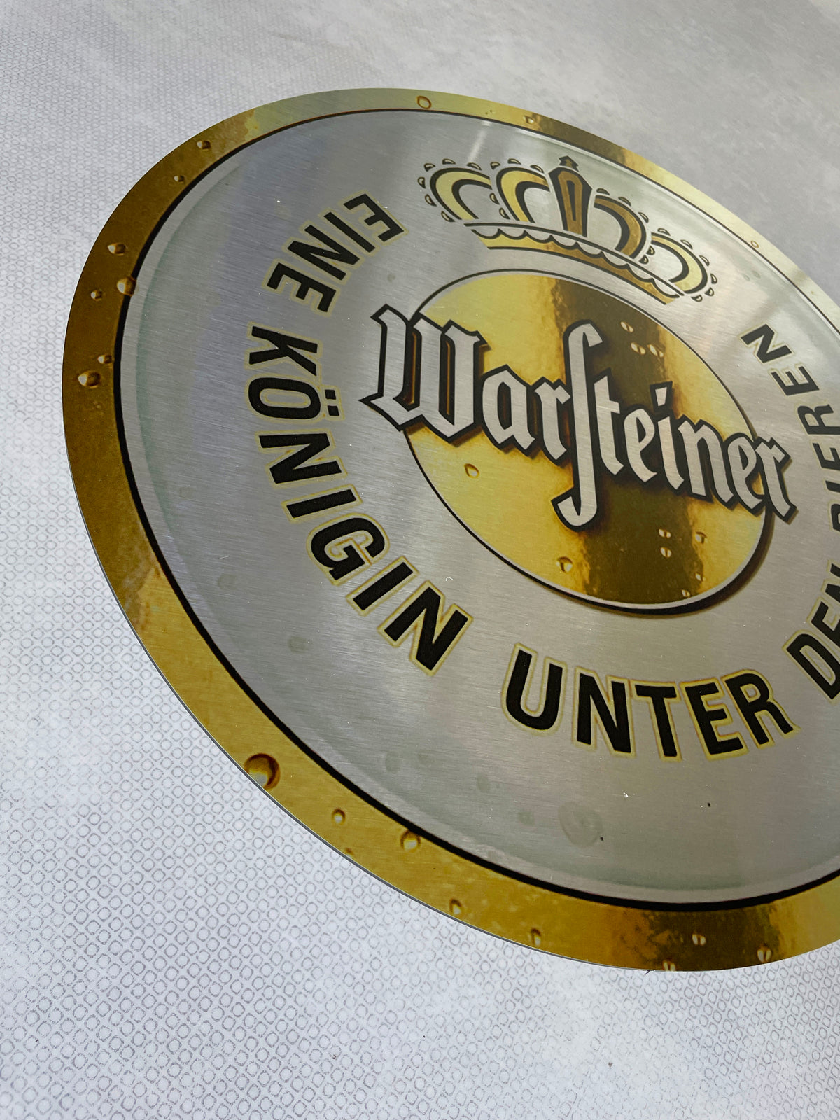Warsteiner Reclamebord – Aluminium Logo Bord 40x40 cm