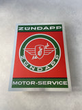 Reclamebord Zündapp motor-service logo, aluminium, 40x52 cm