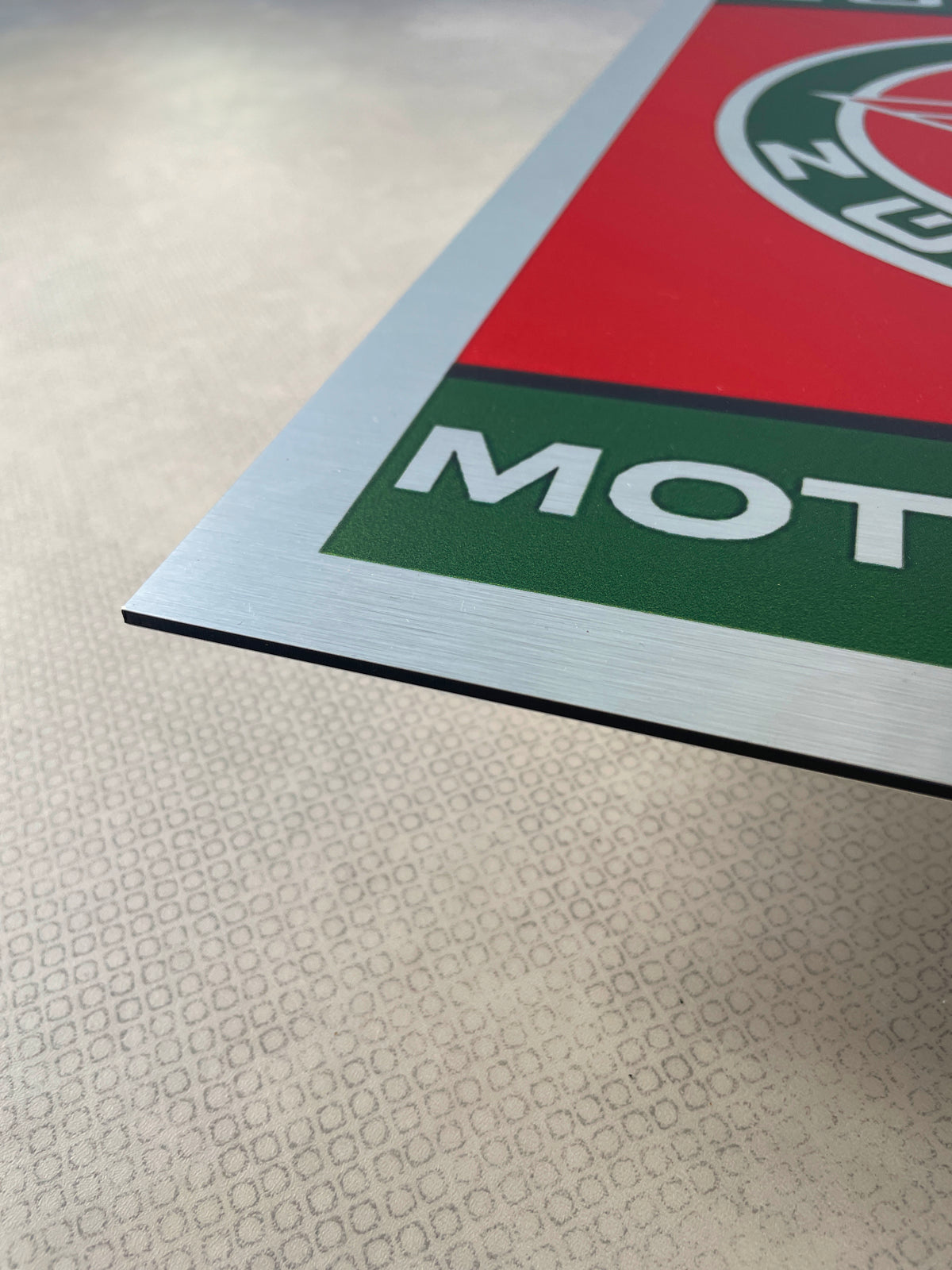 Reclamebord Zündapp motor-service logo, aluminium, 40x52 cm