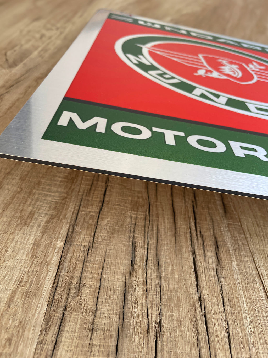 Reclamebord Zündapp motor-service logo, aluminium, 40x52 cm