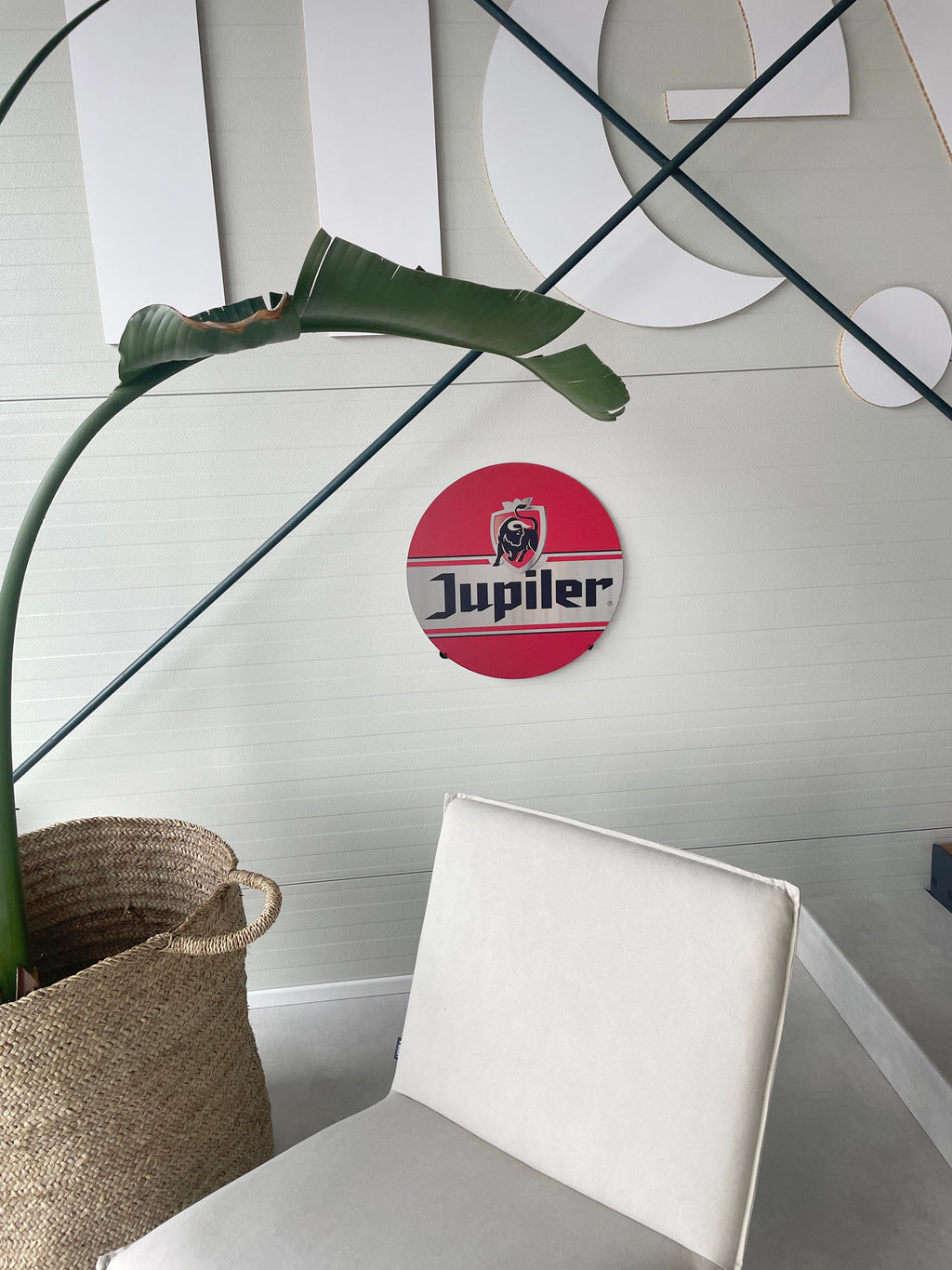 Reclamebord Jupiler bier logo reclame bord, alu 40x40 cm