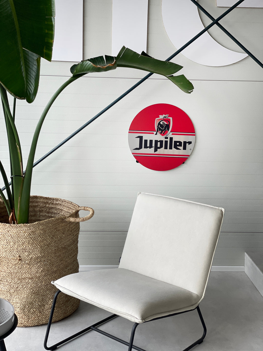 Reclamebord Jupiler bier logo reclame bord, alu 40x40 cm